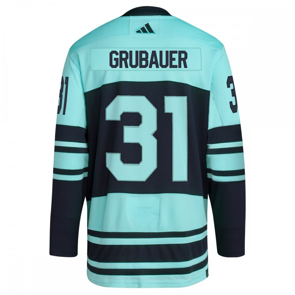 Philipp Grubauer Seattle Kraken adidas Reverse Retro 2.0 Authentic Player Jersey - Teal-Pro Kit Vault | Brand New 26/27 Sports Jerseys